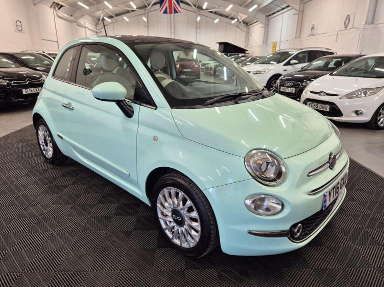 2016 Fiat 500 1.2 Lounge Euro 6 (s/s) 3dr HATCHBACK Petrol Manual