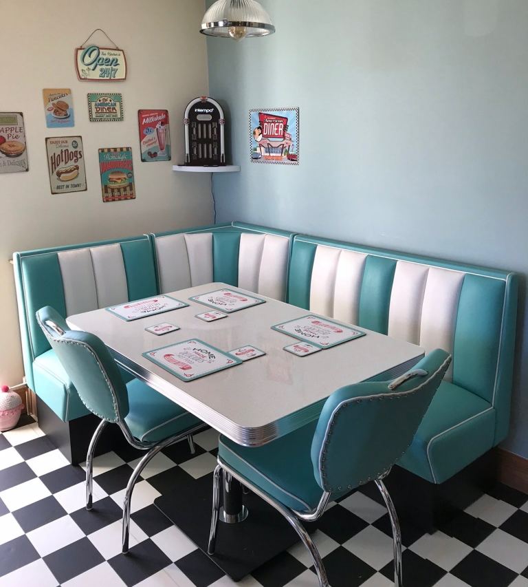 Authentic American diner booth 