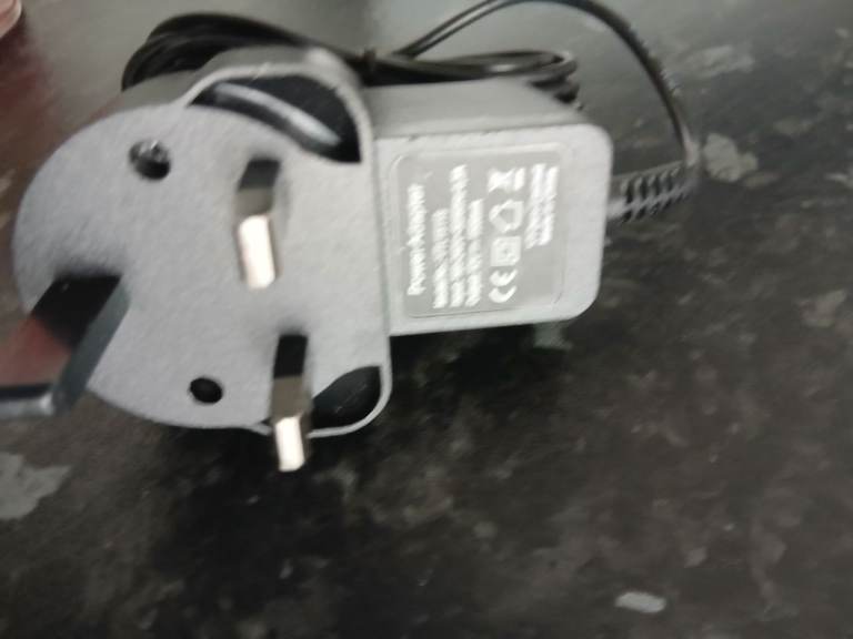New UK Plug Power Adapter - Black