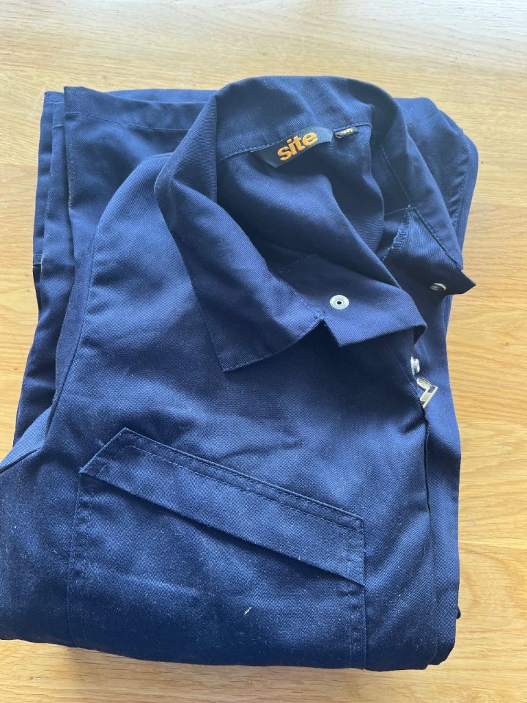 Site Boiler Suit / Work Overalls – Navy Blue, Size M