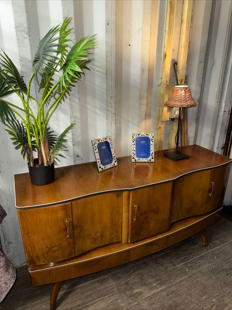 Mid-Century Walnut Veneer Metamorphic Cocktail Sideboard By Beautility DELIVERY