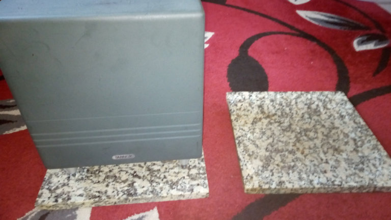 *REDUCED* Granite base x 2 for subwoofer / floor standing speakers