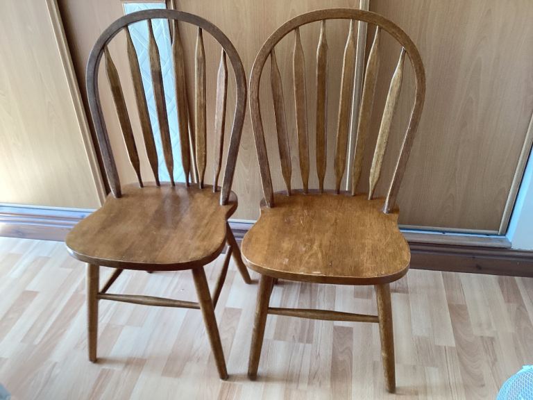 Two solid wood chairs FREE!