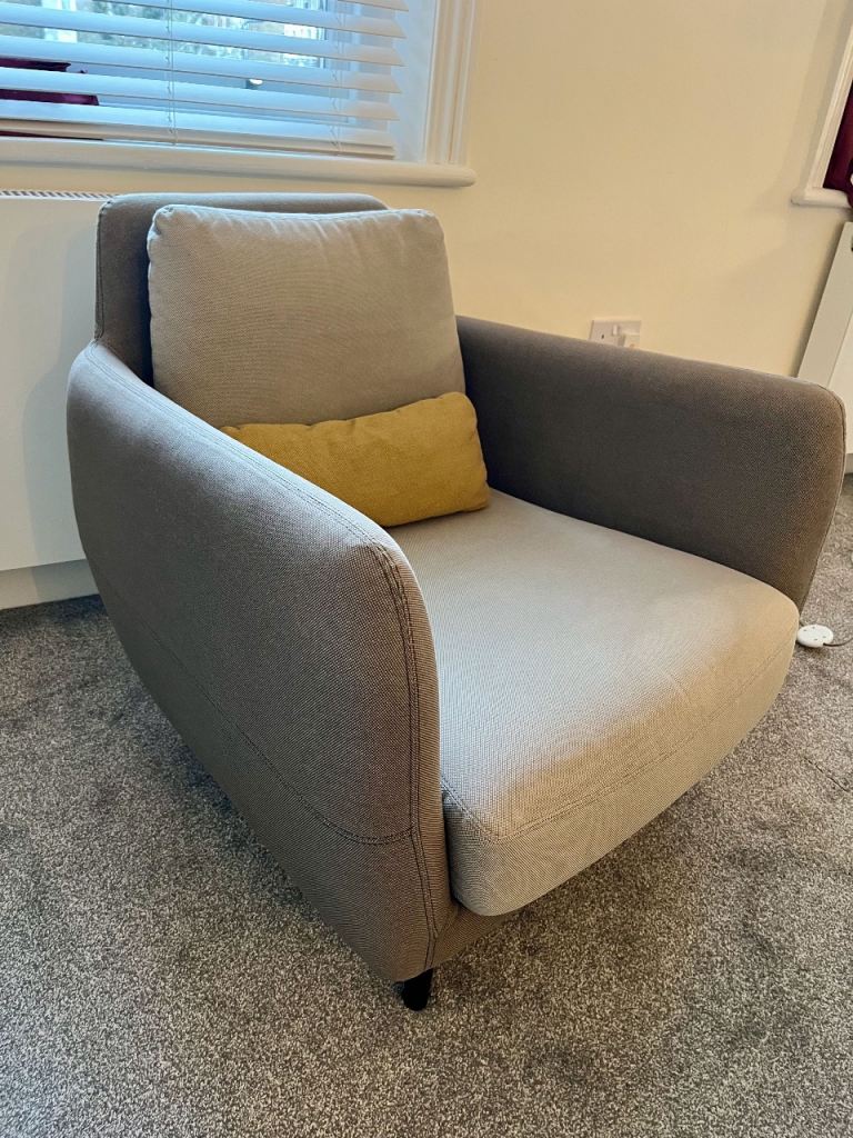 Habitat Ella armchair with footrest