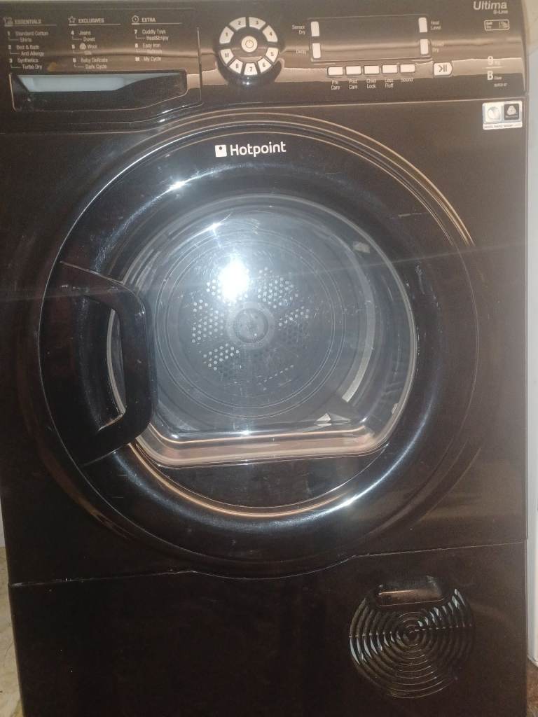 Condenser dryer 9kilo hotpoint black 