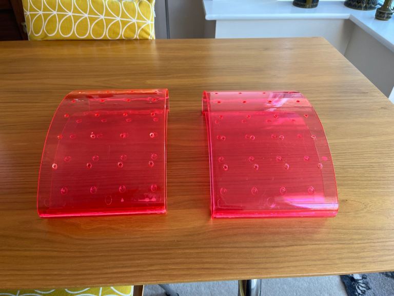 Two Red Plastic Lollipop Stands - As Good As New