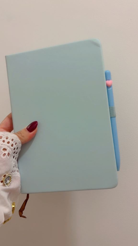 Light Blue Notebook with Pen – Brand new 