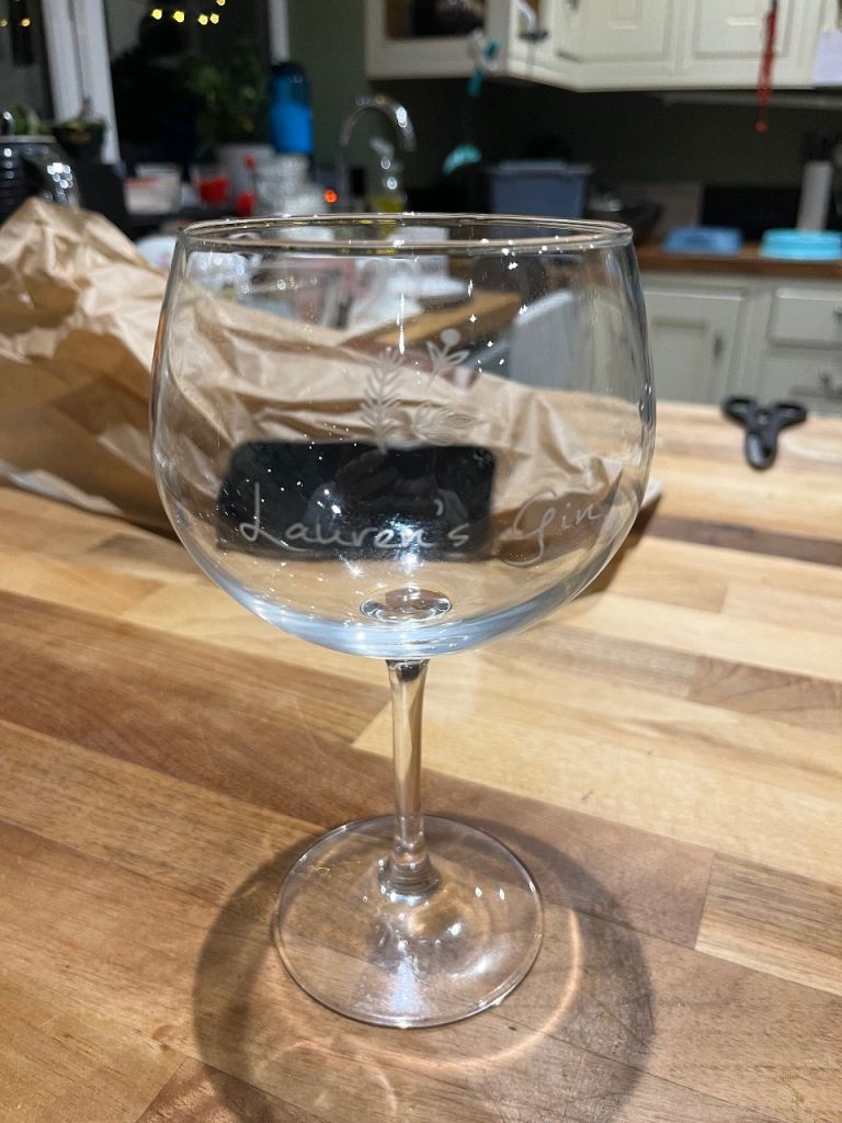 Gin glass personalised