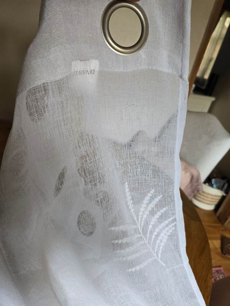 Voile Curtain Panels x 2