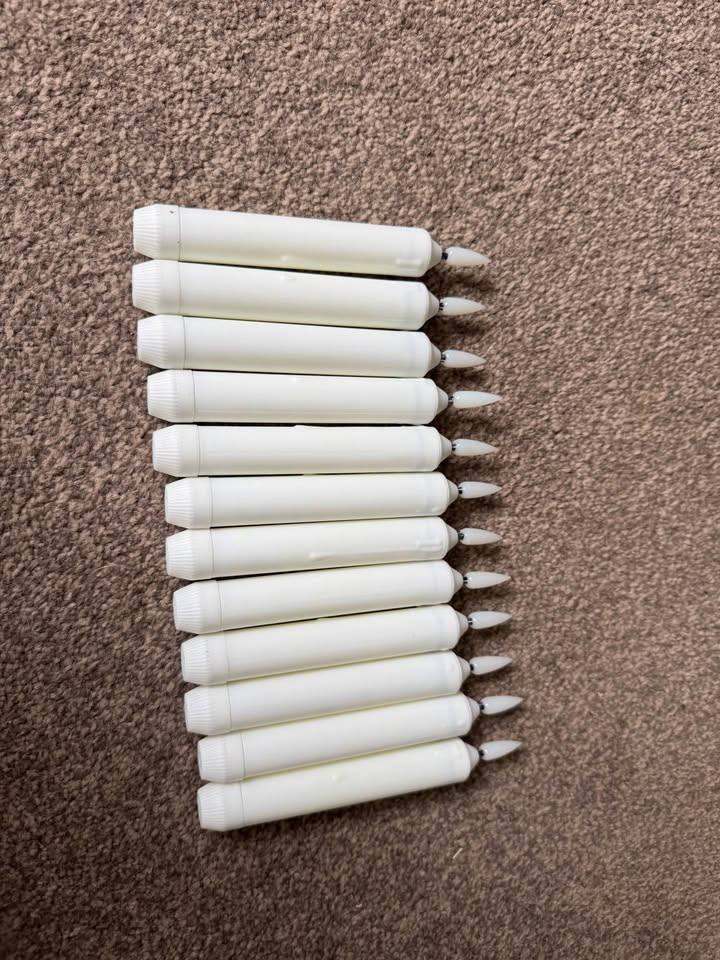 x12 tall battery candles - wedding decor