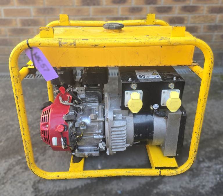 2.7kVA 110v Petrol Generator Stephill RT2700 GX160 5.5hp 2.1kW Network Rail