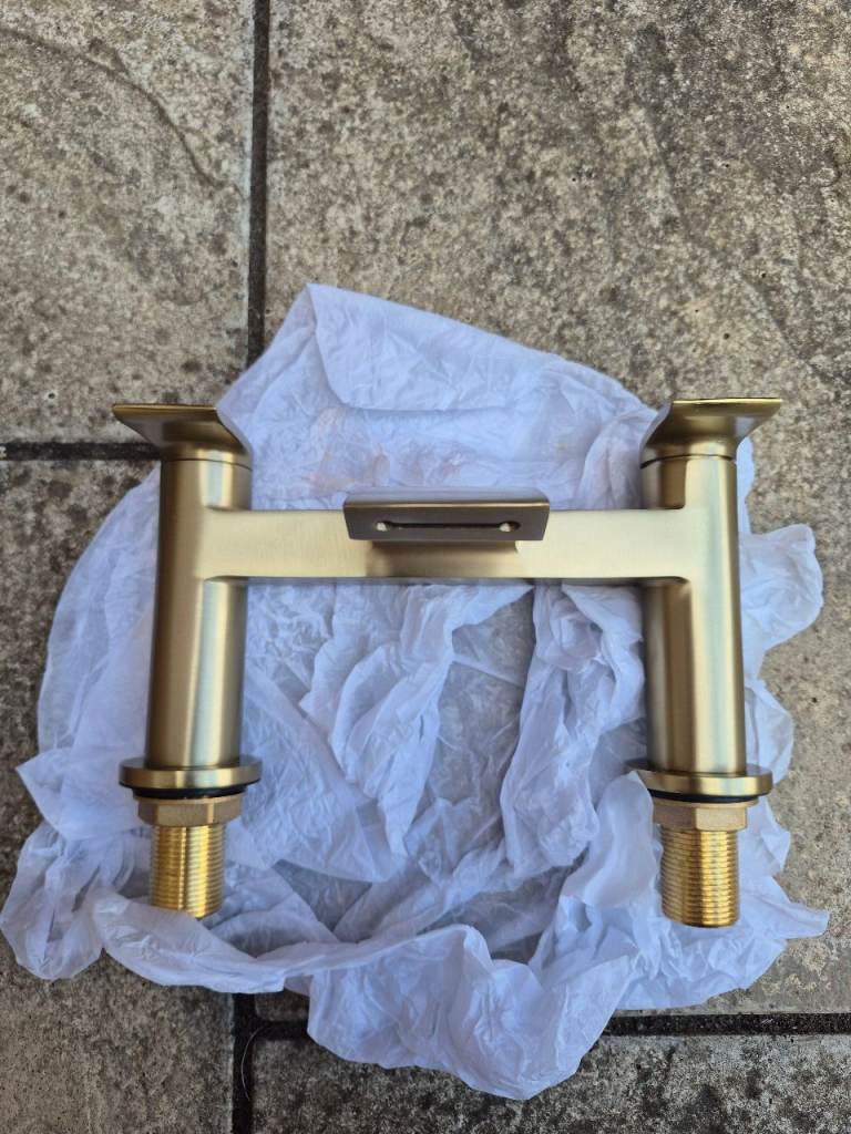 Iflo Tay Bath Filler Tap No Waste Brushed Brass - Brand New