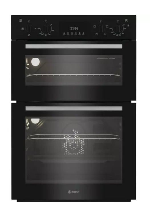 INDESIT DII 10D B Electric Built-in Double Oven - Black