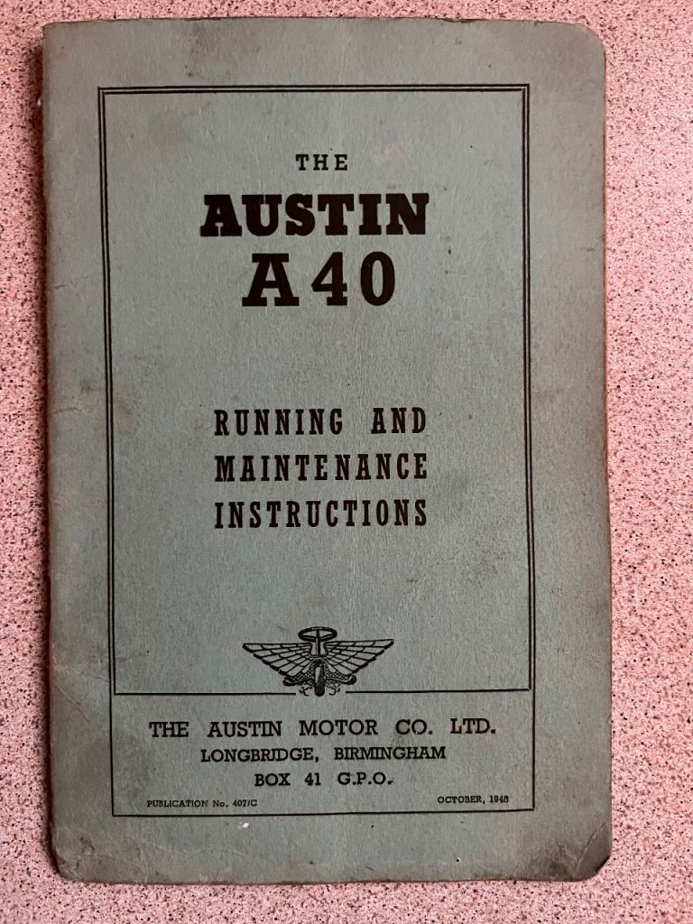 Austin A40 Running and Maintenance 