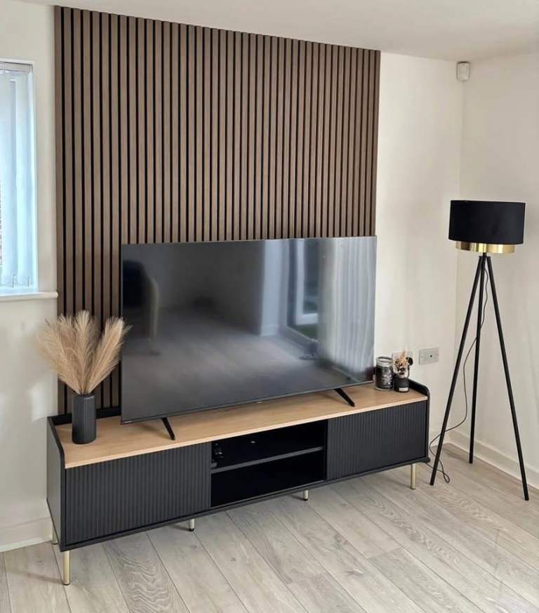 🌿 B&Q 240x60cm Wood Slat Acoustic Wall Panels – FREE Home Delivery