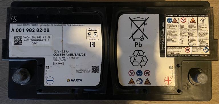 ✅12V Car Van Battery 850A 92Ah AGM Start Stop Varta Mercedes🔋