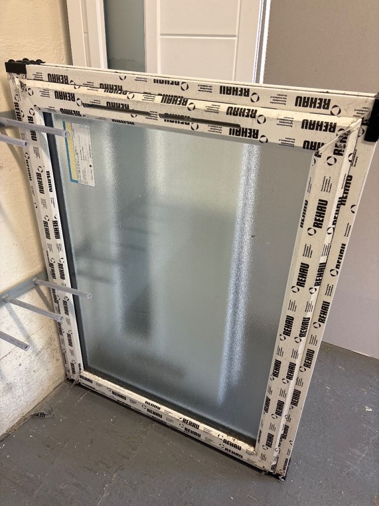 New REHAU uPVC Window Frame with Frosted Glass