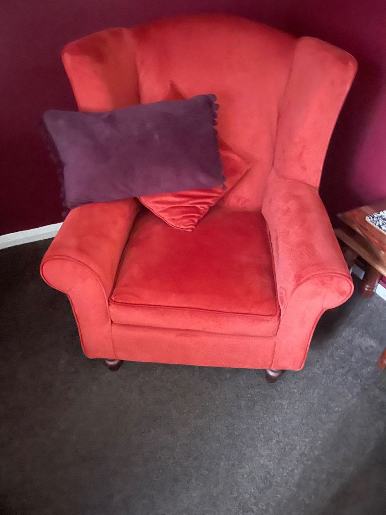 Orange arm chair free 
