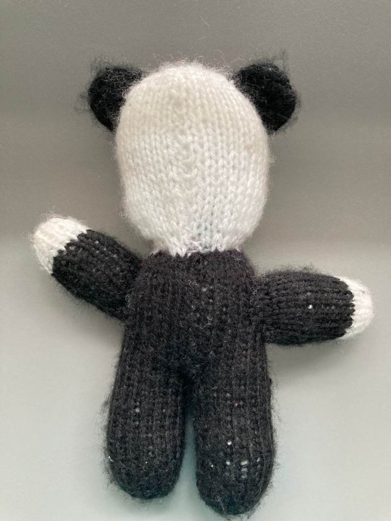 Hand knitted Panda Teddy Bear toy – BRAND NEW – post or collect