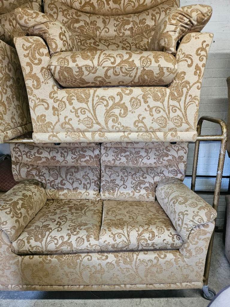 Brand new g plan gold sofa & armchair 