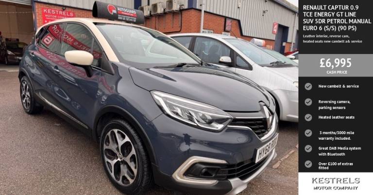 2018 Renault Captur 0.9 TCe ENERGY GT Line SUV 5dr Petrol Manual Euro 6 (s/s) (90 ps) HATCHBACK P...