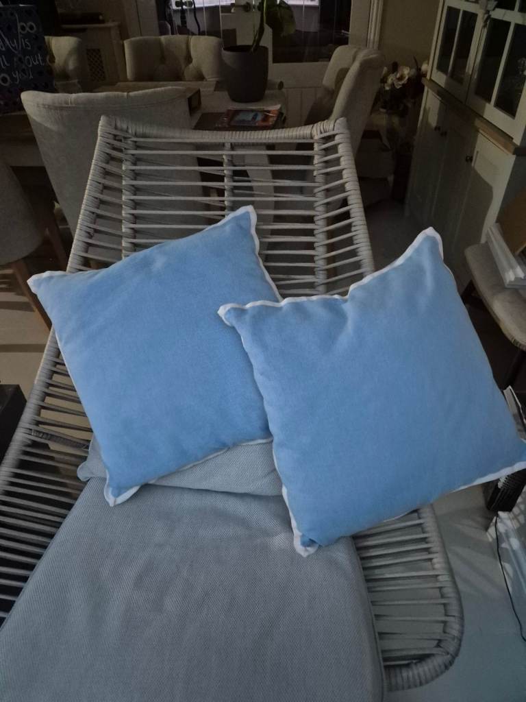 Next Two Blue Chambray Cushions