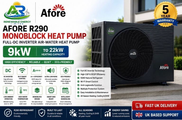Afore R290 Monoblock Air-Water Heat Pump 9-22kW