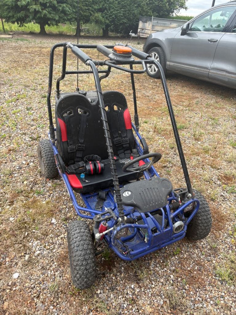Kids Go-Kart Buggy - Blue, Fair Condition