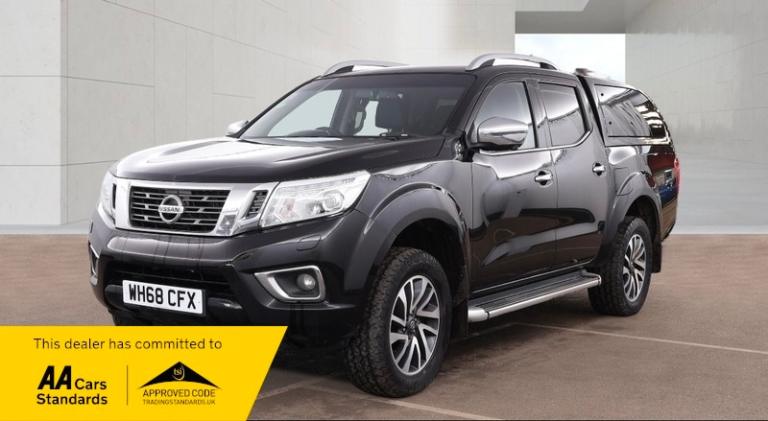  No VAT  68 reg Nissan Navara 2.3 DCI Tekna 4x4 double cab 6 speed, rear over.