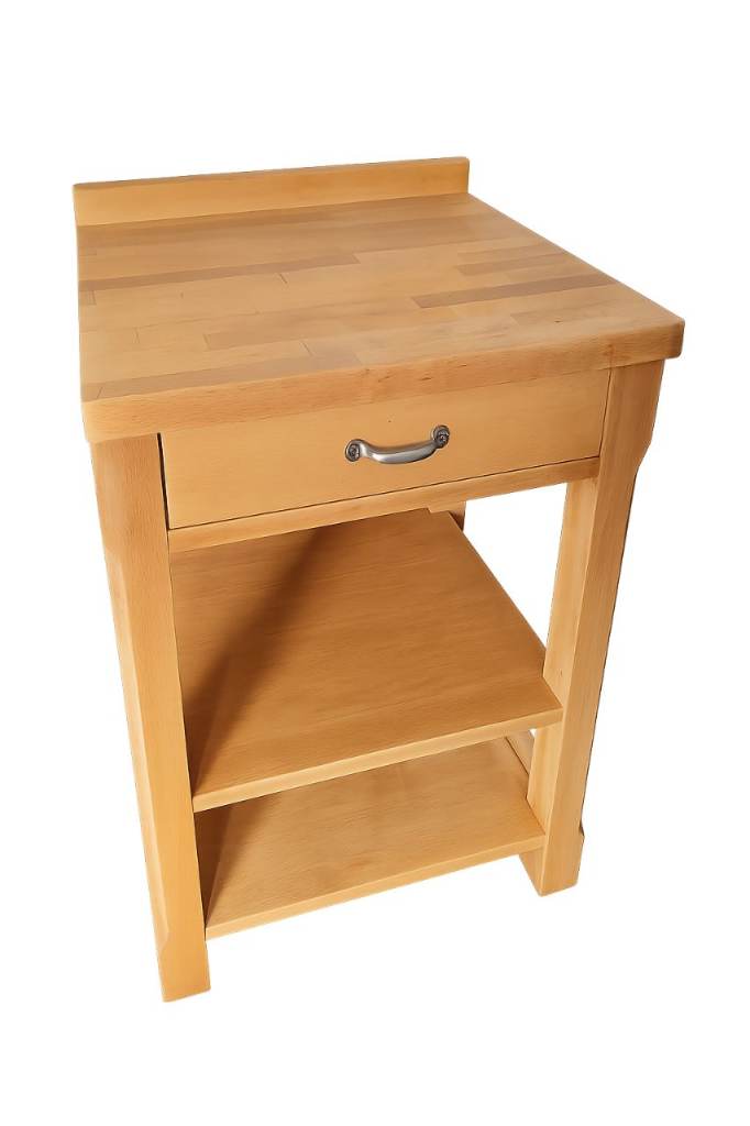 Habitat Olivia Beech Butchers Block Kitchen Unit Freestanding Shelf Solid Wood Vintage