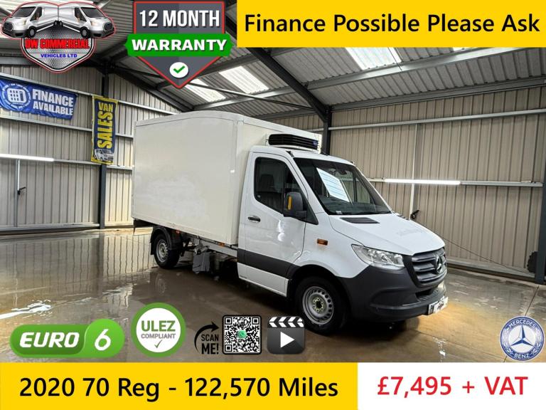 2020 70 Reg Mercedes Benz Sprinter Eu6 315 CDI Progressive MWB Fridge RWD + VAT
