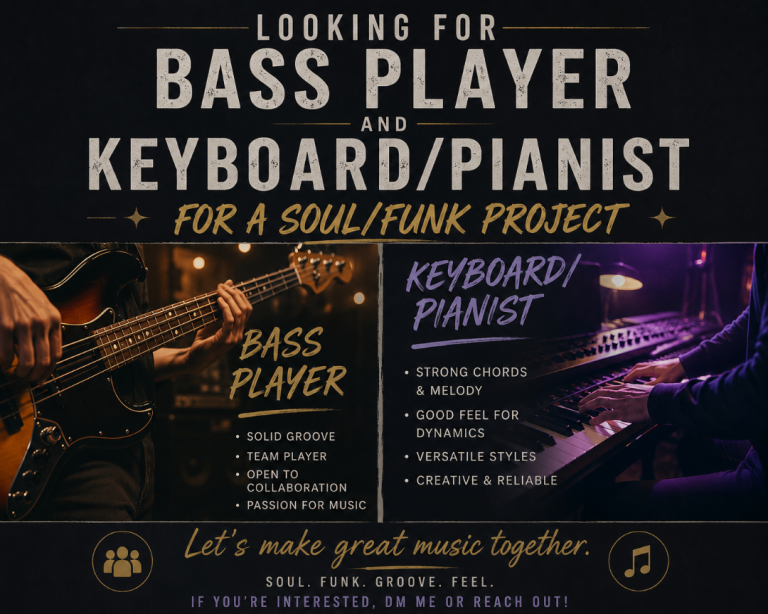 Seeking Professional Musicians (No Deps): Soul & Funk Project