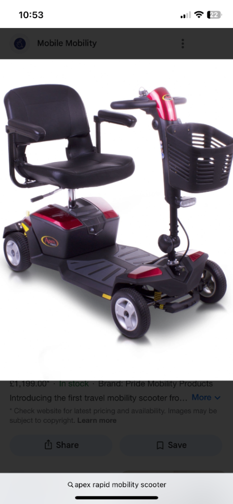 Apex mobility scooter 