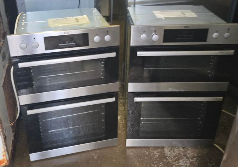 AEG DEB331010M SurroundCook Built-In Electric Double Oven, Stainless Steel, A Rated, 2x Available