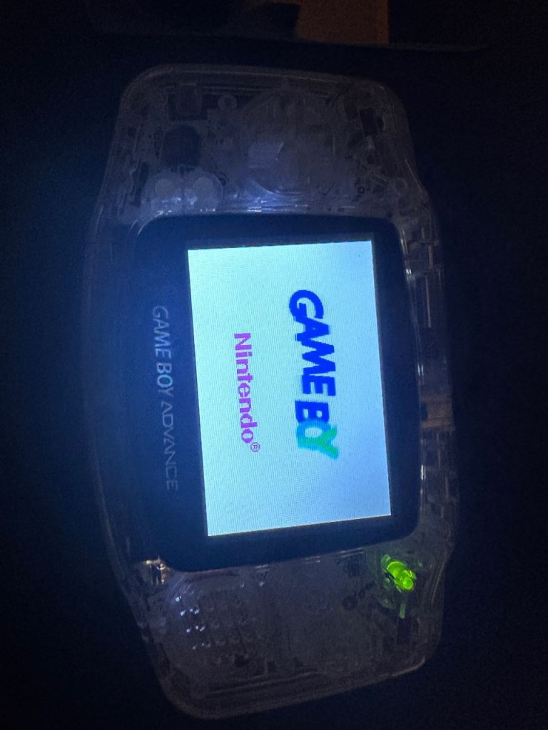 image for Game boy advance with upgraded LCD screen and 369 games cartridge 