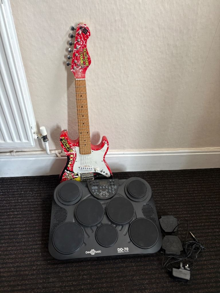 SpongeBob Guitar & Electronic Drum Kit