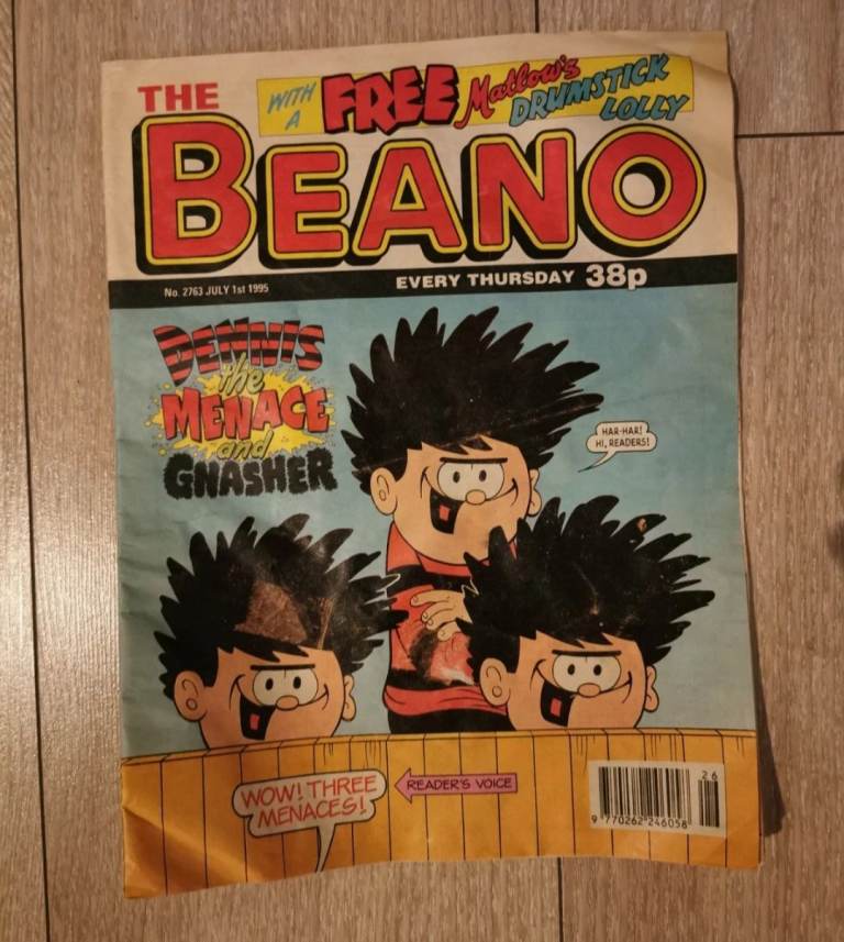 The Beano Dennis the Menace and Gnasher comic Colleitem No 2763 July 1st 1995