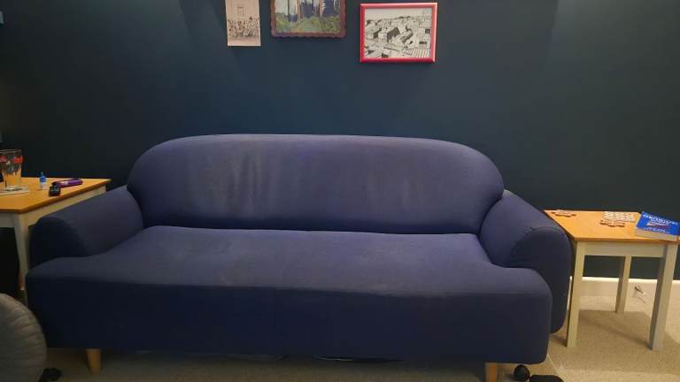 Blue Habitat sofa 2 seater sofa