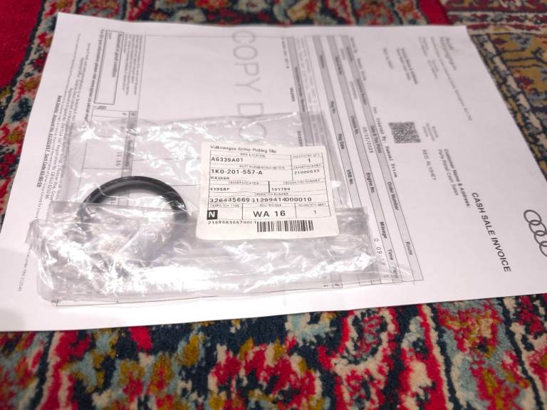 Genuine Audi A7 Petrol Diesel Fuel Tank Cap Rubber Sealing Washer New 1K0201557A