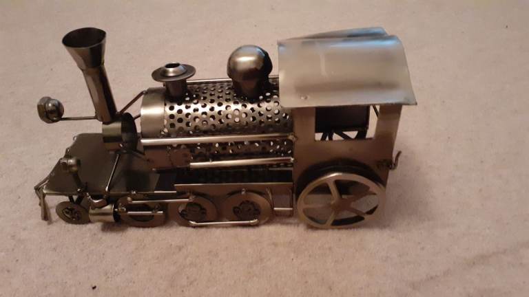 Metal Locomotive Sculpture