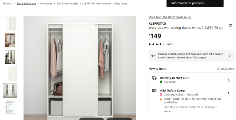 IKEA KLEPPSTAD Wardrobe