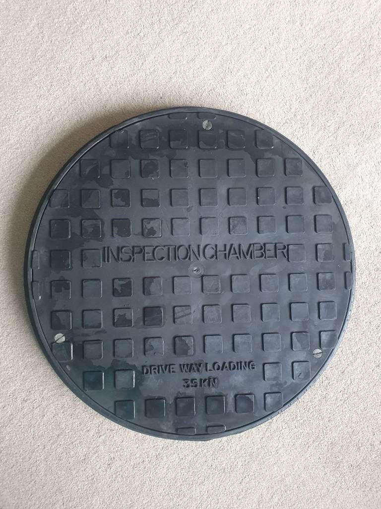 NEW 540mm Round Inspection Chamber / Manhole Cover & Frame – Driveway Rated (35kN / 3.5 Tonnes)