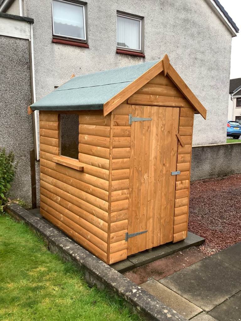 image for 6x4 Apex Shed LOG! QUICK DELIVERY TIMES 