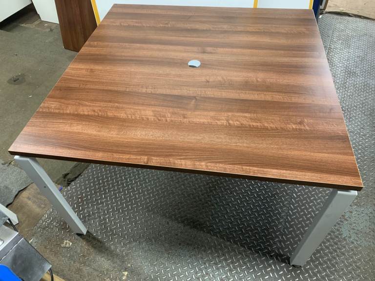 Walnut meeting table 120 x 120cm