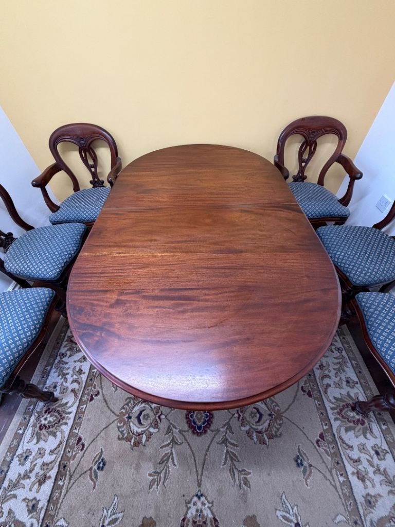 Vintage Victorian Style Mahogany Table & Chairs Barker Stonehouse 1998 VGC 