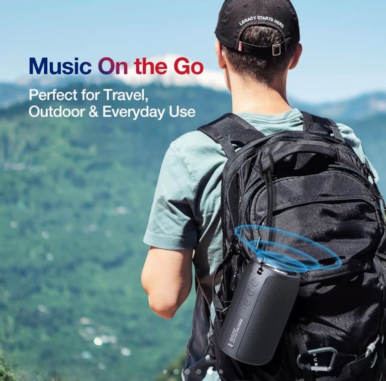 Portable Wireless Bluetooth Speaker, 15W Stereo Mini Waterproof Subwoofer