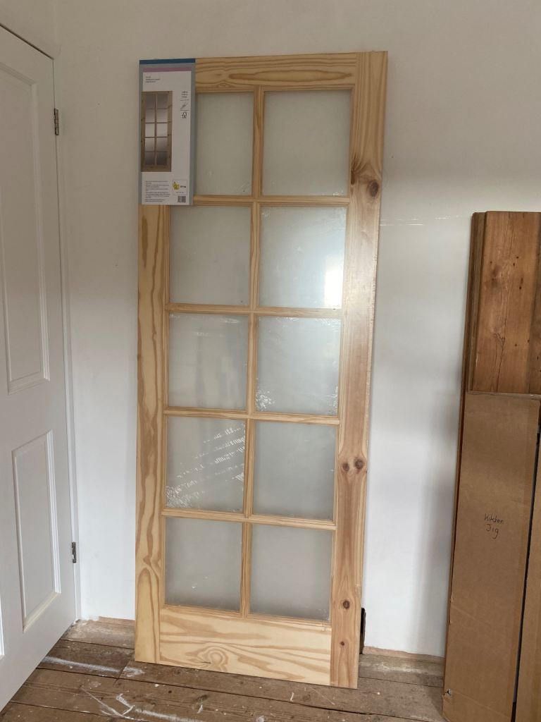 10 Lite Clear Glazed Traditional Natural Pine Veneer Internal Timber Door 1981mm