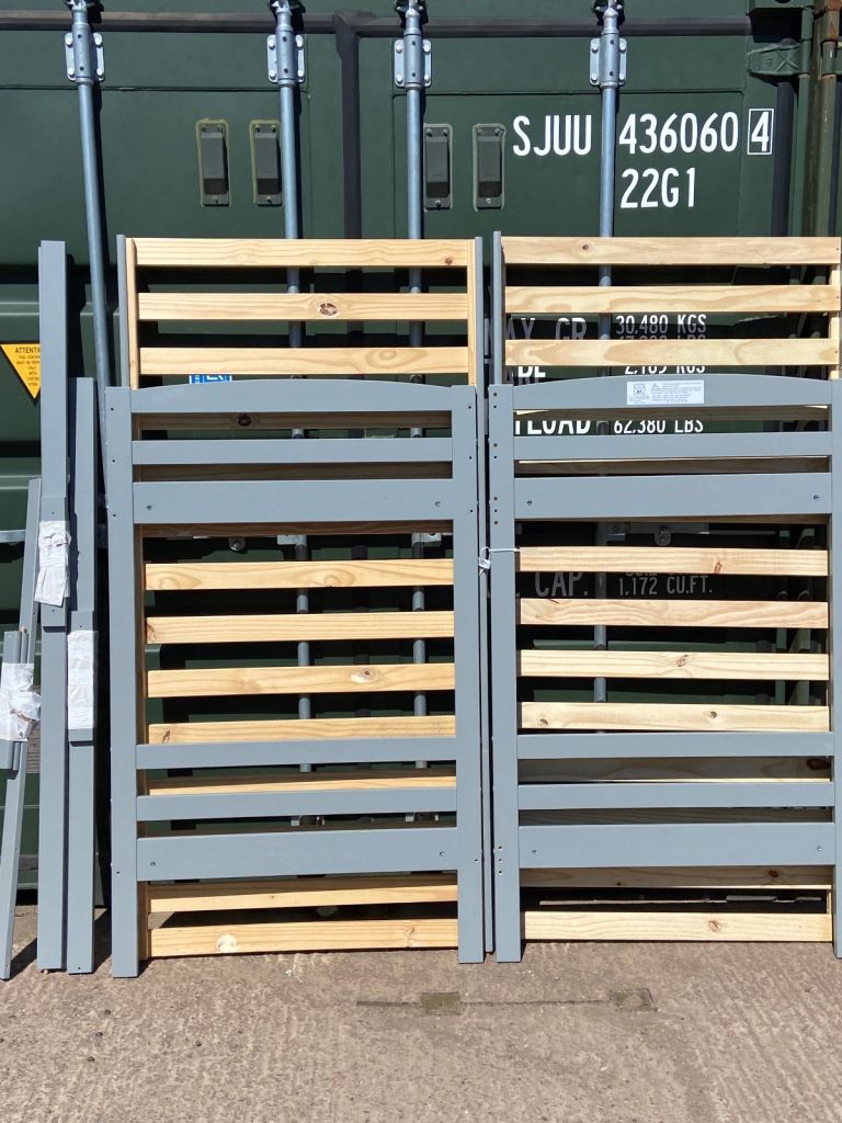 Single bunk bed frame - Brand new - grey 