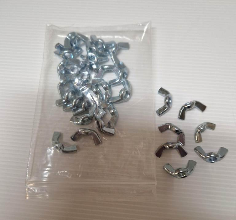 m6 bright zinc butterfly nuts