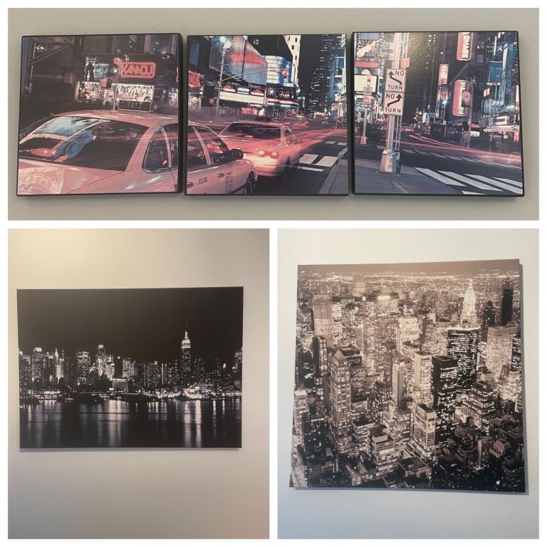 New York City Scape Canvas Wall Art Bundle x3